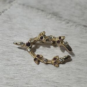 Vintage Gold and Purple Brooch